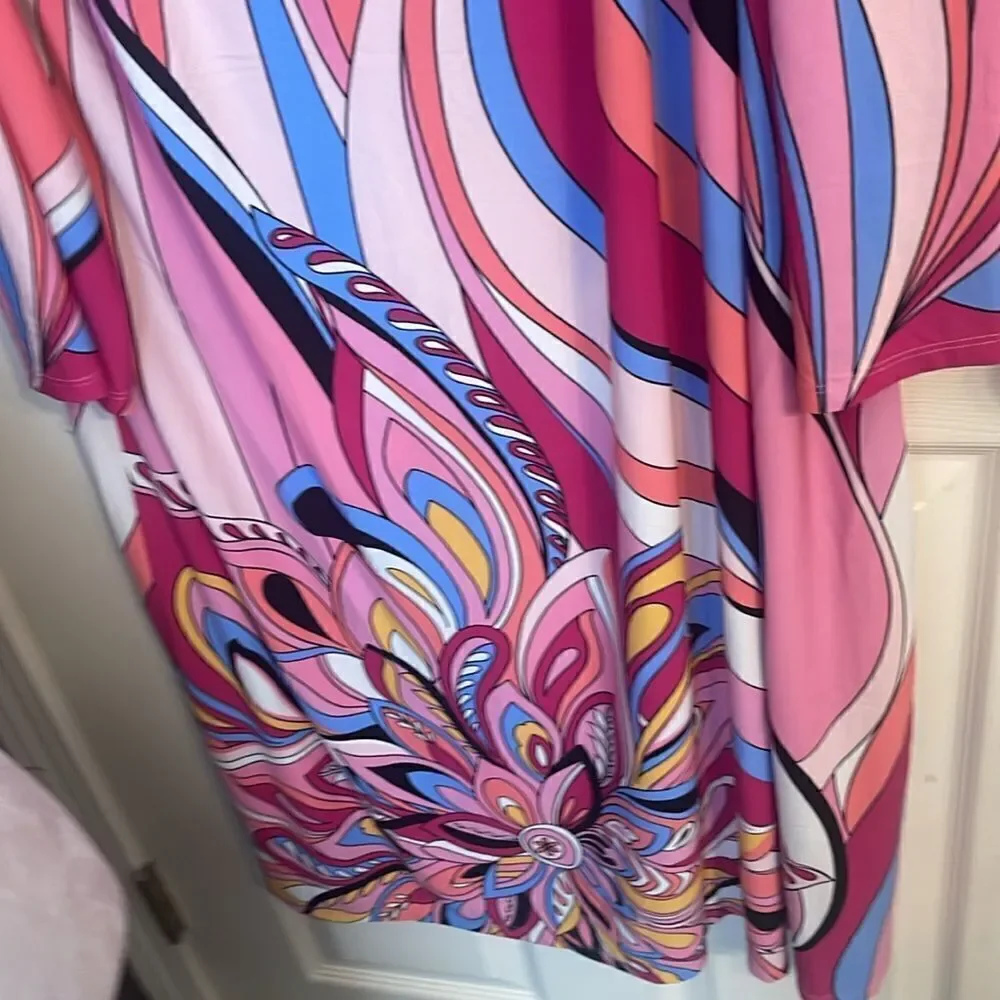 London Times. Swirl 3/4 Sleeve Shift Dress NWOT Size 3x